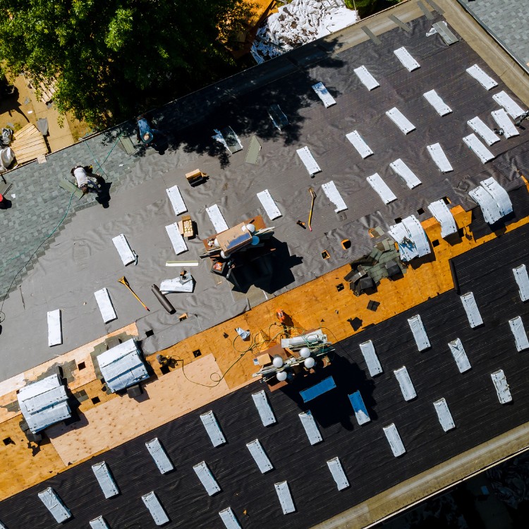 Toyota Platinum Dealership commercial re-roof in Denison, Texas